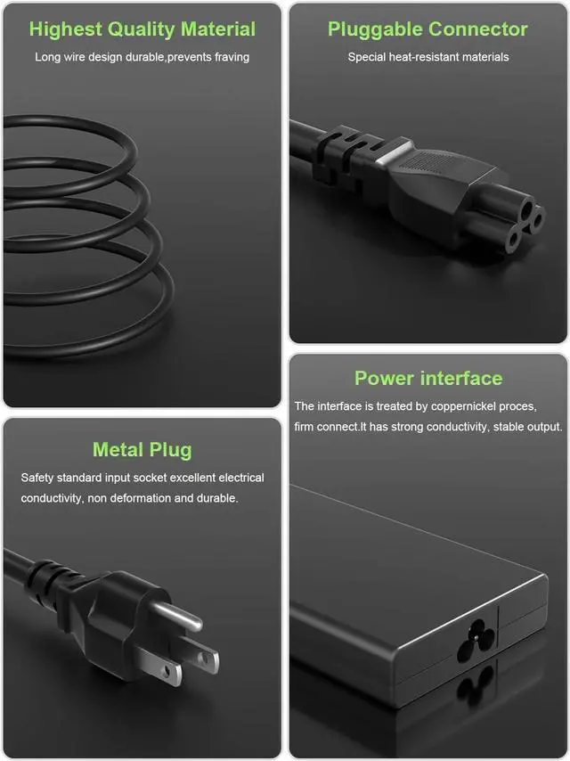 Alt view image 5 of 7 - 245W Laptop Charger Slim Tip Compatible with Lenovo Legion 5 7 5i 7i 5a 7a Legion Pro 5 (15" 16") 16AGP11 16AFR10 15IAX11 15AGP11 15AHP11 Gaming Laptop Power Supply Adapter