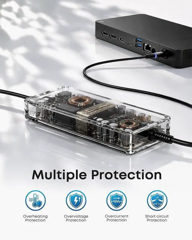 Alt view image 5 of 6 - 240W Charger Compatible with Dell Alienware M15 M17 X15 X16 Laptop