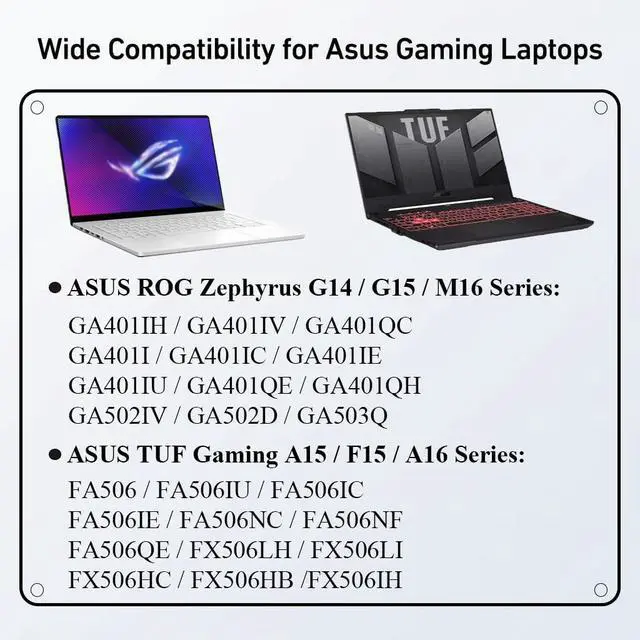 Alt view image 2 of 6 - 240W Laptop Charger for ASUS ROG Zephyrus G14 G15 G16 Series