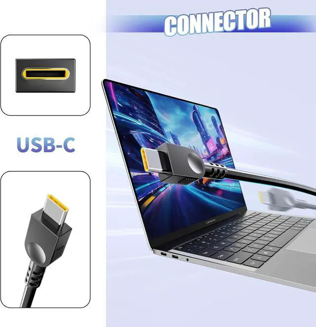 Alt view image 2 of 6 - 140W 28V 5A USB-C AC Laptop Charger Compatible with Lenovo ThinkPad Series