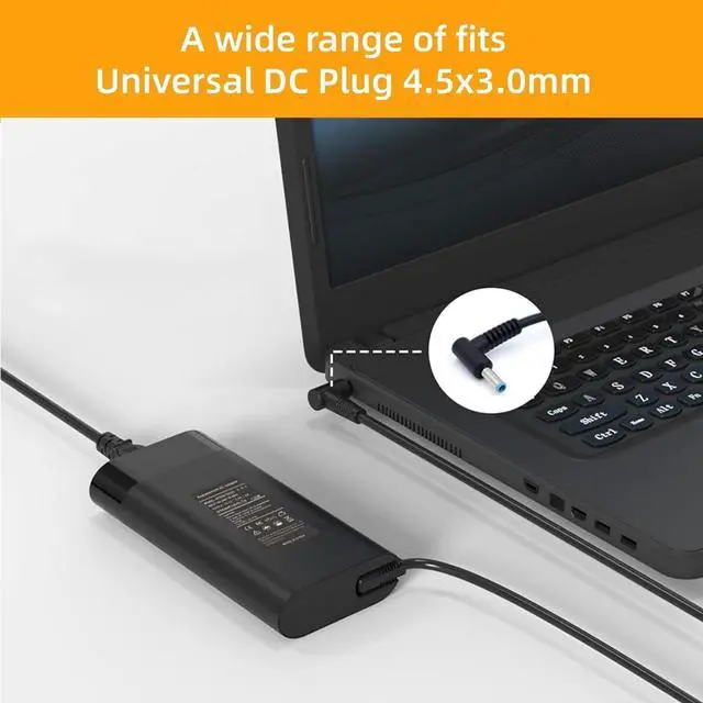 Alt view image 4 of 6 - New Slim 200W Laptop Charger for HP Omen Victus Pavilion Gaming 15 16 17 & ZBook 15 17 G3-G8 Series