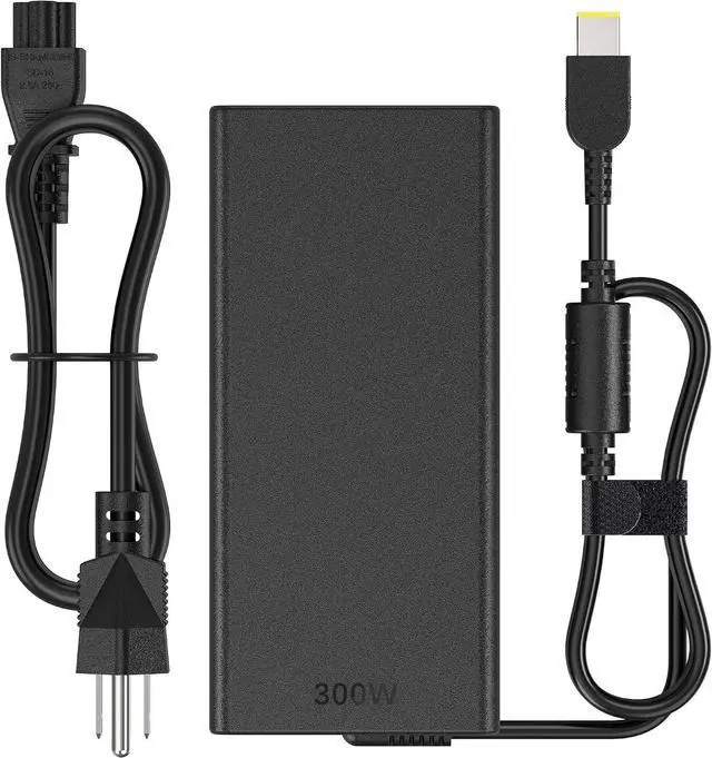 Alt view image 2 of 6 - 300W Slim Tip Laptop Charger Compatible with Lenovo Legion 5 Pro 7i Pro 5 7 9, ThinkPad P16 P15 P17 Gen 1 2 6 7 8 9, Replacement Power Supply ADL300SDC3A