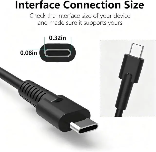 Alt view image 7 of 7 - 140W Gan USB C Charger fit for HP OMEN Transcend 14 14-fb0000 14-fb0097nr