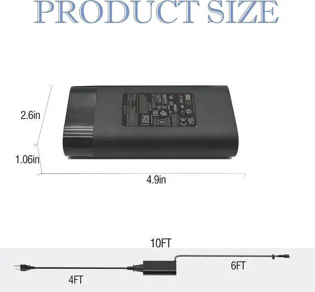 Alt view image 6 of 7 - 140W Gan USB C Charger fit for HP OMEN Transcend 14 14-fb0000 14-fb0097nr