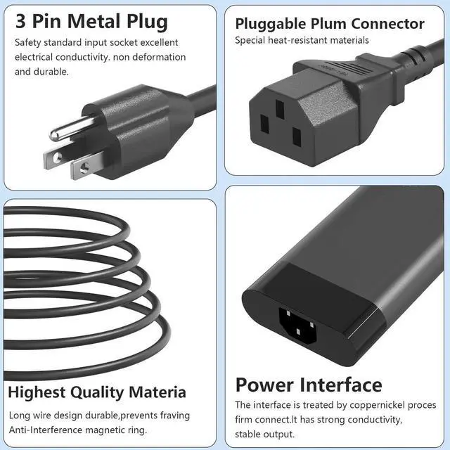Alt view image 4 of 7 - New 230W Laptop Charger Compatible with HP TPN-LA10 L38011-001 Omen 15 16 Victus 16 Zbook Fury 16 G9 G11 G8 G10 19.5V 11.8A Gaming Laptop Adapter Power Cord 4.5mm Blue Tip
