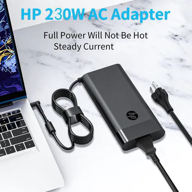 Alt view image 7 of 7 - New 230W Laptop Charger Compatible with HP TPN-LA10 L38011-001 Omen 15 16 Victus 16 Zbook Fury 16 G9 G11 G8 G10 19.5V 11.8A Gaming Laptop Adapter Power Cord 4.5mm Blue Tip