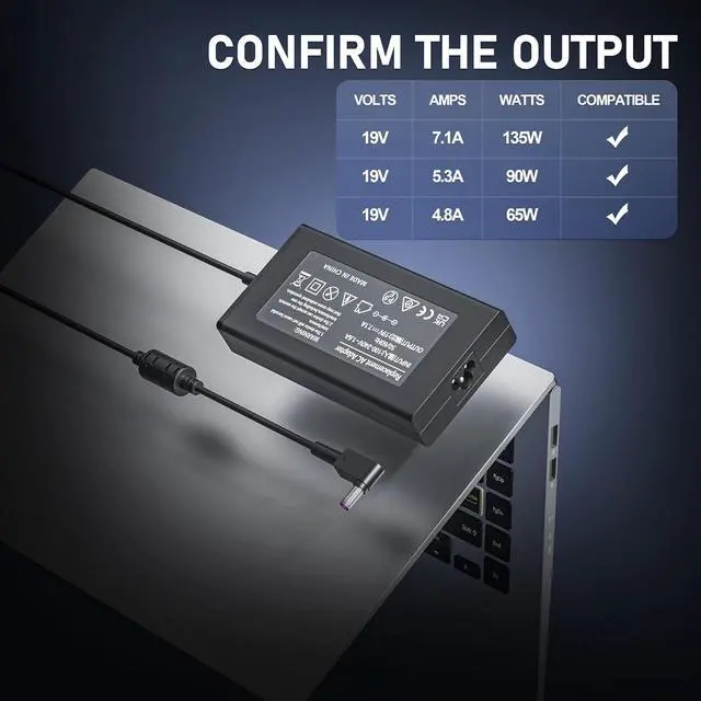 Alt view image 3 of 7 - 135W Charger Acer Nitro V 5 14 15 16 16S 17 AI ANV15 ANV16 ANV17 AN515