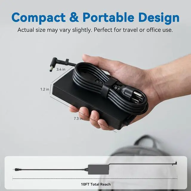 Alt view image 2 of 7 - 330W ADP-330BB BF AC Adapter for HP OMEN MAX 17 16 ZBook X 16 G1i Fury 18