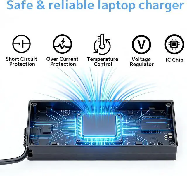 Alt view image 3 of 7 - 330W New Slim Tip Charger Fit for Lenovo Laptop Legion pro 5080 ThinkPad
