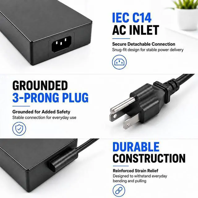 Alt view image 5 of 6 - 280W Charger for ASUS ROG Strix G16 Zephyrus G16 ADP-280EB B 6.0x3.7mm Tip