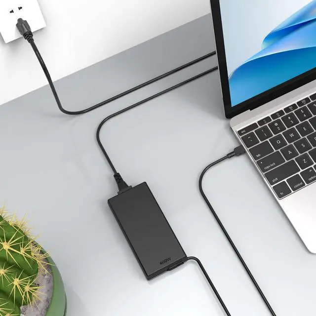 Alt view image 4 of 6 - Slim 400W 20V 20A AC Charger Compatible with Lenovo ADL400SDC3A ADL400SCC3A, Legion Y9000P R9000P Y9000X R9000K Y7000P R7000P Y7000 2025, Legion Pro 7i 7 9i Gen 10 Laptop Power Adapter