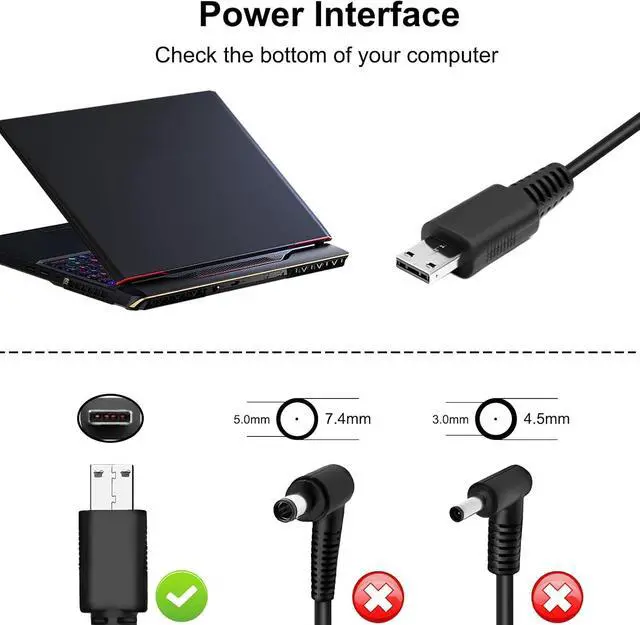 Alt view image 3 of 7 - 280W Charger Compatible with MSI ge68 ge78 ge68ha ge78hx ge66 ge76 gp76 gp66 l Creator Z16 Z17 z16hx z17hx Studio Laptop