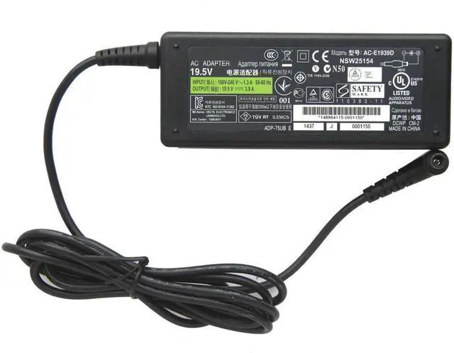 Alt view image 2 of 5 - 19.5V 3.9A AC Adapter Charger for Sony VGP-AC19V19 VGP-AC19V20 VGP-AC19V48