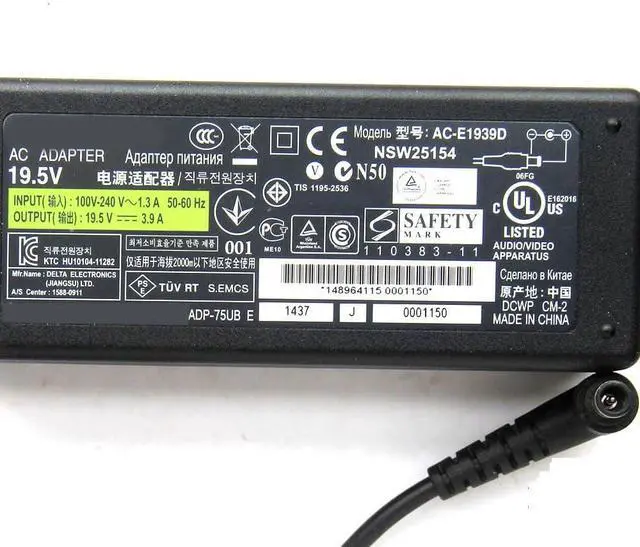 Alt view image 3 of 5 - 19.5V 3.9A AC Adapter Charger for Sony VGP-AC19V19 VGP-AC19V20 VGP-AC19V48