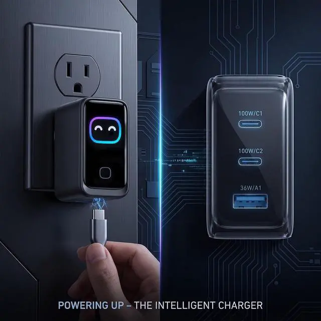 Alt view image 4 of 7 - 100W 3Port GaN USBC Charger with Display