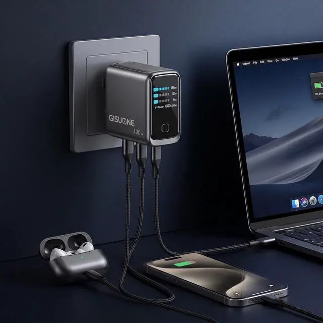 Alt view image 6 of 7 - 100W 3Port GaN USBC Charger with Display