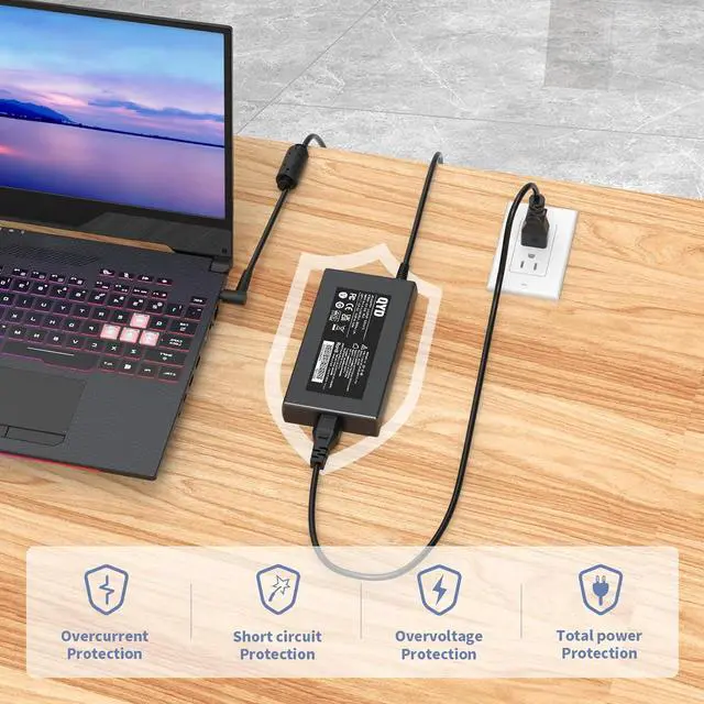 Alt view image 6 of 7 - 180W 20V 9A Laptop Charger for ASUS TUF ROG Gaming