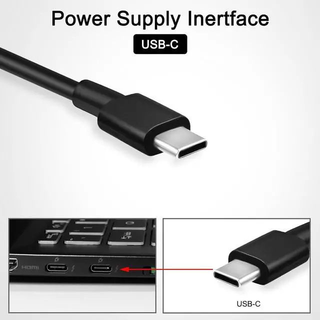 Alt view image 3 of 6 - 140W USB c Charger Compatible with Samsung Galaxy Book4 Book3 Ultra 16 NP960XFH NT960QGK Galaxy Book Odyssey NP762XDA A20-135P1A PD-135ABH BA44-00374A acer msi Gigabyte Laptop Charger