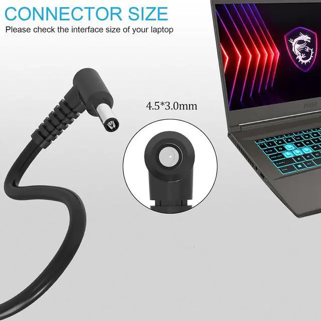 Alt view image 3 of 7 - 180W Adapter fit for MSI Bravo 15 17 Pulse GL66 GL76 Thin 15 17 A17-180P4B