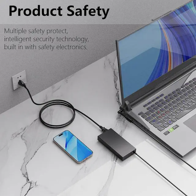 Alt view image 5 of 7 - 180W Adapter fit for MSI Bravo 15 17 Pulse GL66 GL76 Thin 15 17 A17-180P4B