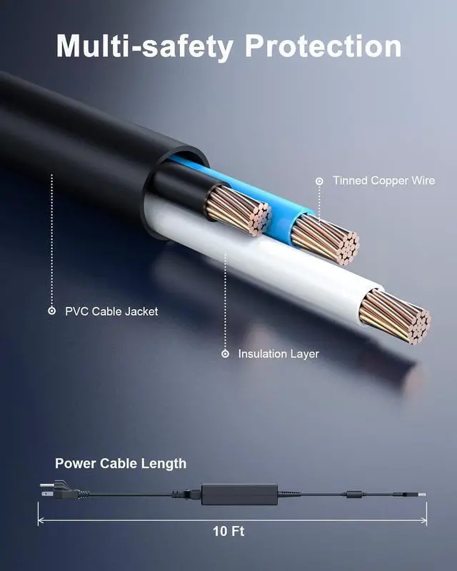 Alt view image 3 of 5 - 230W UL Listed Charger Fit for Lenovo LOQ 15 16 15APH8 15IRH8 15IRH8D 16IRH8D 16IRH8 16APH8D 16APH8 15IRX9 15IAX9I 15IAX9 15ARP9 15APH8D 15APH8AD 15APH8A 15AHP9 Gaming Laptop