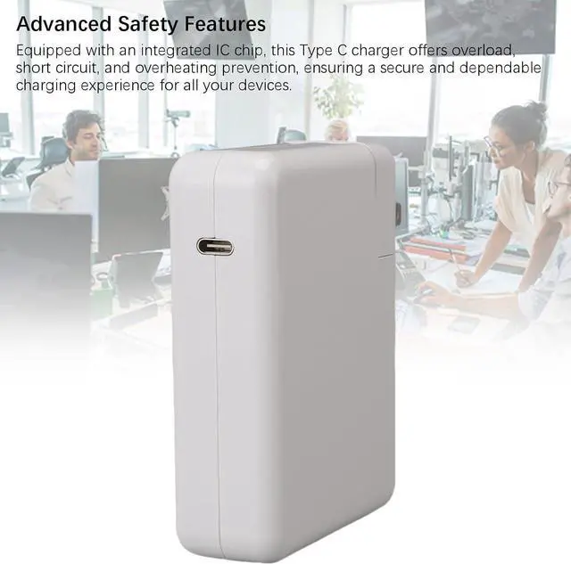 Alt view image 6 of 7 - Tangxi 140W USB C, Type C Super with 5.9FT Charging Cord, Universal USB Wall Block for Interface Laptops, Tablets, Smartphones (White)