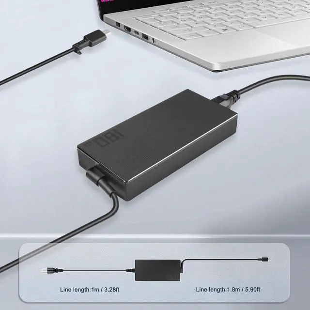 Alt view image 5 of 7 - LNBUK180W Charger for ASUS ROG Zephyrus G14(2024) Gaming Laptop