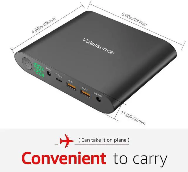 Alt view image 4 of 7 - Portable Laptop Charger 92.5Wh/25000mAh TSA-Approved Power Bank