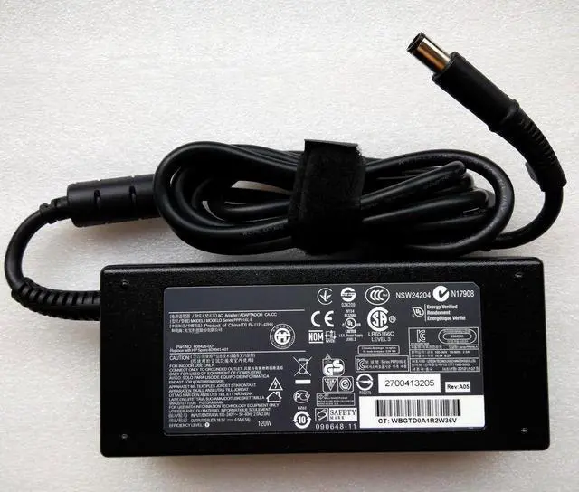 Main image of New Genuine Original 18.5v 6.5a 120W AC Adapter Power Supply Cord Cable Charger for HP DV6 DV7 HDX