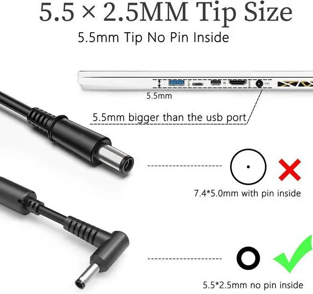 Alt view image 4 of 7 - 230W Laptop Charger for MSI GS65 GS66 GS75 GS76 WS65 WS66 WS75 with 5.5 * 2.5mm Charging Port,Compatible with MSI Creator 15 17 Alpha 15 17 Chicony A17-230P1A A12-230P1A Gaming Laptop Power Supply