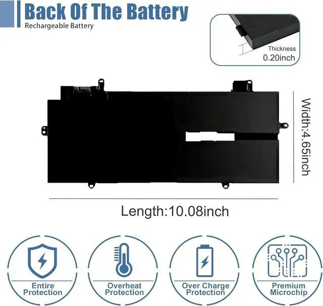 Alt view image 4 of 6 - L20C4P71 SB10T83217 5B10W13974 Laptop Battery replacement for Lenovo ThinkPad X1 Carbon 9th Gen 10th Gen X1 Yoga 6th 7th Gen 2021 Series L20M4P71 L20D4P71 L20L4P71 SB10T83216 5B10W13973 5B10W13975