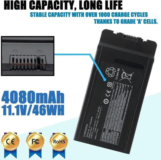 Alt view image 2 of 6 - CF-VZSU0PW CF-VZSU0PR Laptop Battery Compatible with Panasonic TOUGHBOOK Toughbook 54, 54 Gloved Multi Touch, 54 Lite, 54 Performance, 54 Prime 46Wh