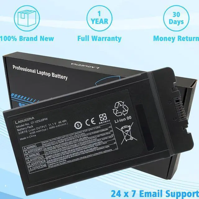 Alt view image 4 of 6 - CF-VZSU0PW CF-VZSU0PR Laptop Battery Compatible with Panasonic TOUGHBOOK Toughbook 54, 54 Gloved Multi Touch, 54 Lite, 54 Performance, 54 Prime 46Wh