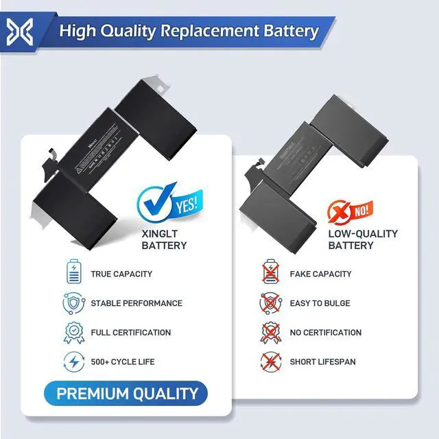 Alt view image 3 of 7 - A1932 A2179 Battery Replacement A1965 Battery for MacBook Air 13 inch