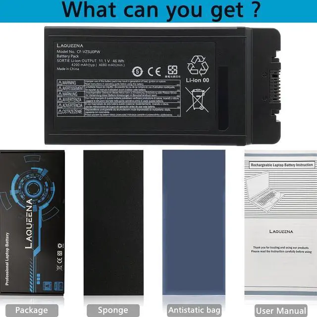 Alt view image 6 of 6 - CF-VZSU0PW CF-VZSU0PR Laptop Battery Compatible with Panasonic TOUGHBOOK Toughbook 54, 54 Gloved Multi Touch, 54 Lite, 54 Performance, 54 Prime 46Wh