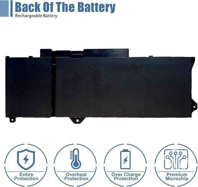 Alt view image 5 of 7 - GRT01 Laptop Battery Replacement for Dell Latitude 5421 5431 5521 5531 Precision 3561 3470 3571 3581 3591 Mobile Workstation Alienware m17 R5 AMD Series 9JRV0 00P3TJ 0R05P0 05RGW 15.2V 64Wh 4000mAh