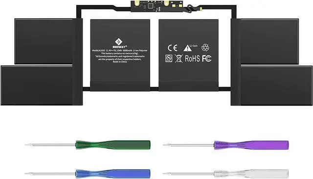 Main image of E EGOWAY A1707 Laptop Battery Compatible with A1820 MacBook Pro 15 inch Battery A1707 Late 2016 Mid 2017 Touch Bar EMC3162 3072 Series MLH32LL/A MLH42LL/A MLW72LL/A Replacement Battery