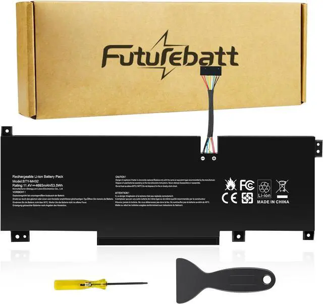 Main image of Futurebatt BTY-M492 Battery Replacement for MSI WF66 WF76 11UI 11UJ Katana GF66 11UD 12UG 12UX GF76 11UE 12UD Crosshair 15 17 A11UCK A11UDK A11UEK Sword 15 A11U A11UD A11UE Pulse GL66 GL76 7506