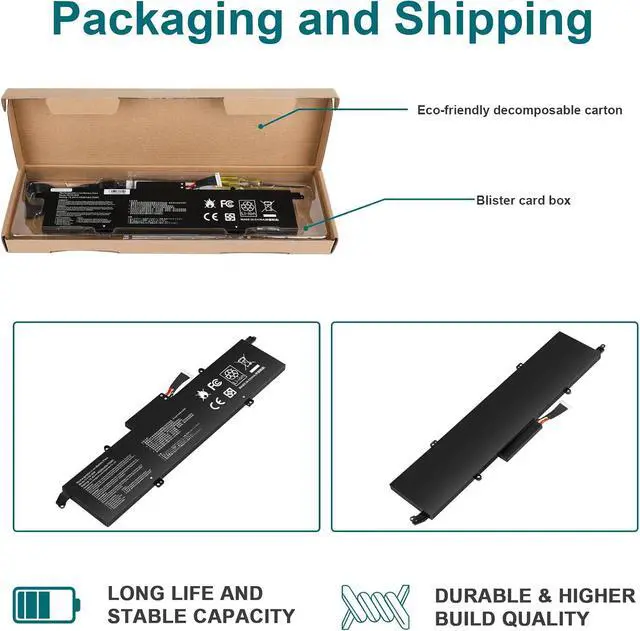 Alt view image 5 of 7 - TREE.NB C41N1908 Battery Replacement for Asus ROG Zephyrus G14 GA401II GA401IV GA401IH GA401IU GA401IV GA401IV-BR9N6 GA401Q GA401QH GA401QM 0B200-03610000