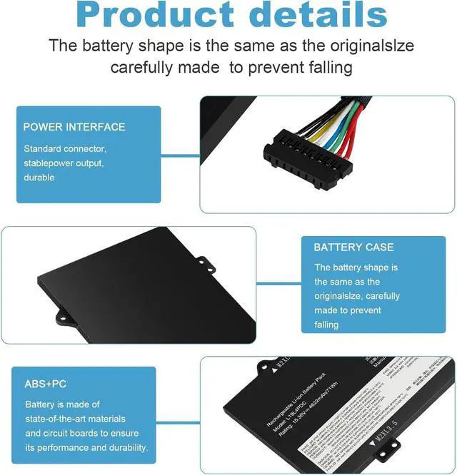 Alt view image 3 of 7 - L19L4PDC Battery Replacement for Lenovo Ideapad Yoga 7-14ITL5 82BH 7-15ITL5 82BJ Yoga 7i (15 inch) 2 in 1 Series, 5B10Z26482 SB10Z26481 5B10Z26485 SB10Z26483 5B10Z26479 SB10Z26486 L19C4PDC L19M4PDC