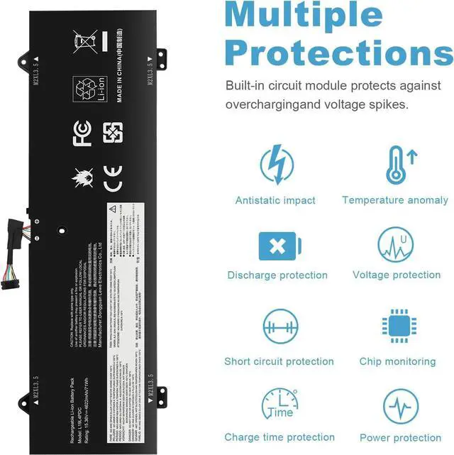 Alt view image 5 of 7 - L19L4PDC L19C4PDC L19M4PDC Battery Replacement for Lenovo Ideapad Yoga 7-14ITL5 82BH 7-15ITL5 82BJ Yoga 7i (15 inch) 2 in 1 Series, 5B10Z26482 SB10Z26481 5B10Z26485 SB10Z26483 5B10Z26479 SB10Z26486