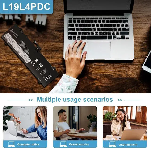 Alt view image 6 of 7 - L19L4PDC Battery Replacement for Lenovo Ideapad Yoga 7-14ITL5 82BH 7-15ITL5 82BJ Yoga 7i (15 inch) 2 in 1 Series, 5B10Z26482 SB10Z26481 5B10Z26485 SB10Z26483 5B10Z26479 SB10Z26486 L19C4PDC L19M4PDC