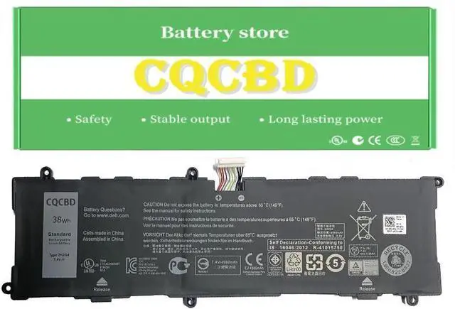 Main image of CQCQ 2H2G4 Compatible Battery Replacement for Dell Venue 11 Pro 7140 21CP5/63/109 HFRC3 TXJ69 Tested Laptop (7.4V 38Wh)