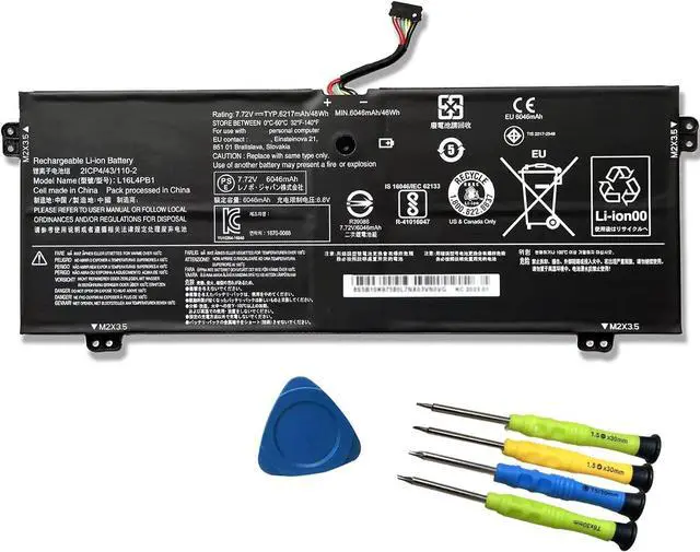 Main image of L16L4PB1 L16M4PB1 L16C4PB1 Laptop Battery Replacement for Lenovo ideapad Yoga 720-13IKB 730-13IKB Yoga 730-13IWL Series Notebook 5B10M52738 5B10M52739 5B10M52740 7.72V 48Wh 6217mAh 4-Cells