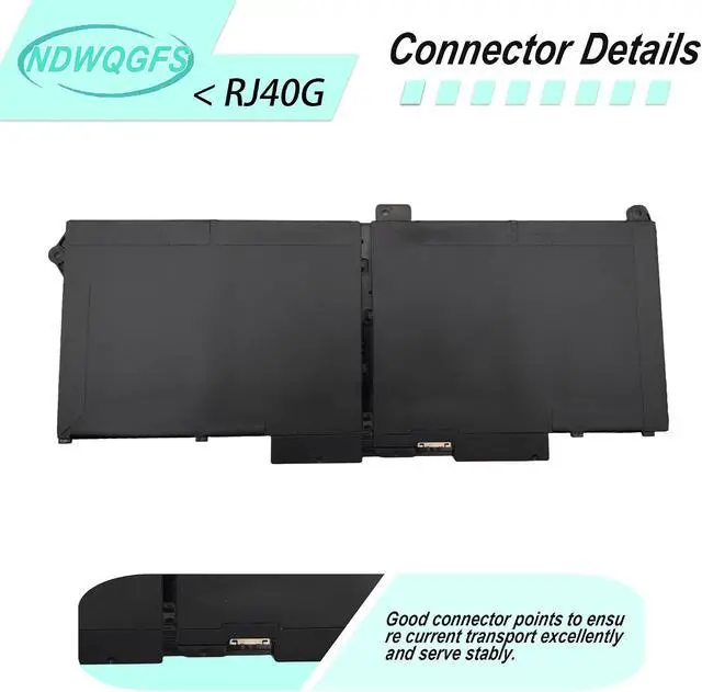Alt view image 4 of 7 - RJ40G 63Wh Laptop Battery Replacement for Dell Latitude 15 5520 Latitude 14 5420 Precision 15 3560 for WY9DX P137G P104F 1K2CF 075X16 0WK3F1 P104F001 P104F002 075X16 1K2CF 0M3KCN 005R42 M033W