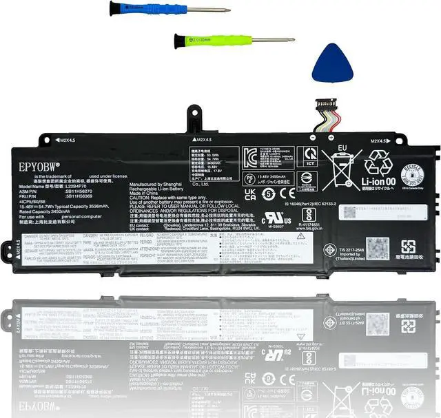Main image of L22B4P70 Laptop Battery 54.7Wh Compatible with Lenovo ThinkPad X13 Gen 4/5 / ThinkPad X13 Yoga Gen 4 Series L22D3P76 L22C4P70 L22C3P74 L22M3P76