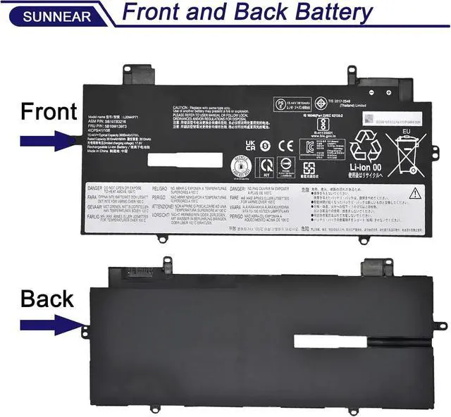 Alt view image 3 of 6 - L20M4P71 L20C4P71 5B10W13974 Laptop Battery Replacement for Lenovo ThinkPad X1 Carbon 9th Gen 10th Gen X1 Yoga 6th 7th Gen 2021 Series L20L4P71 5B10W13973 SB10T83217 5B10W13975 5B10W13972