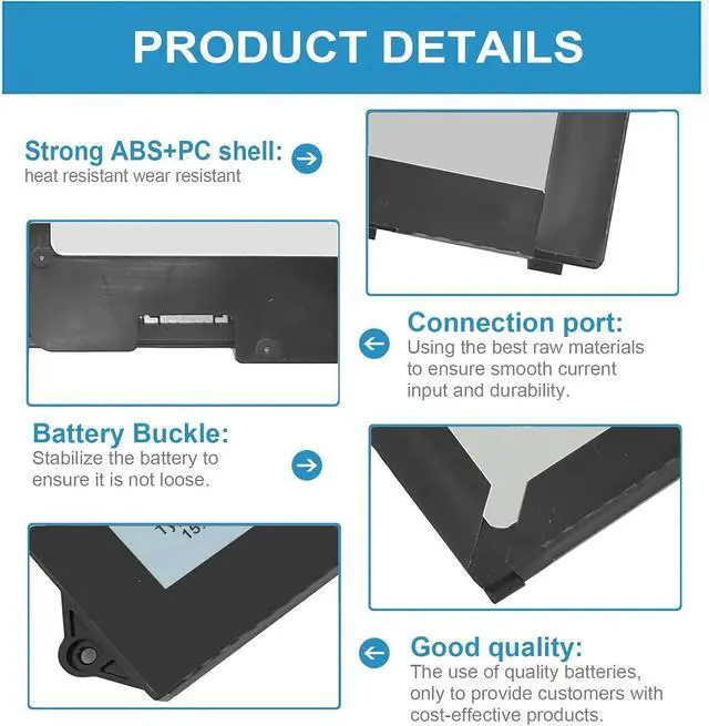Alt view image 5 of 7 - 63Wh RJ40G Battery for Dell Latitude 14 5420 15 5520 Precision 15 3560