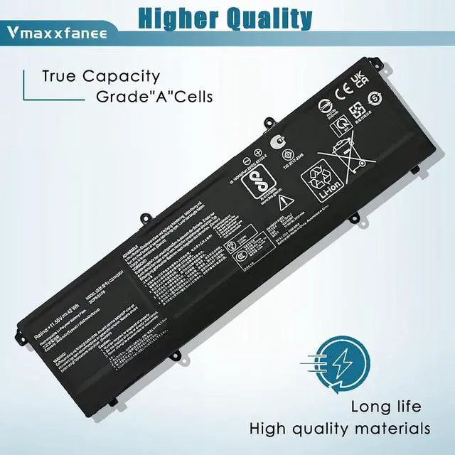 Alt view image 3 of 7 - 42Wh C31N2201 Laptop Battery Replacement for ASUS Vivobook 15 X1504ZA X1504VA Go 15 E1504FA E1504GA 16 M1605YA X1605EA 14 OLED X1405VA 14X X1403VA 15X M3604YA M3504YA 16X M3604YA TN3604YA K3604VA