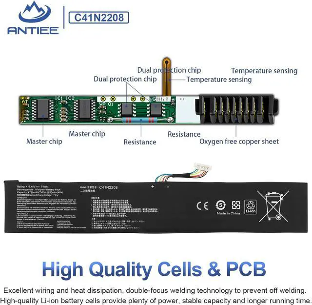 Alt view image 4 of 7 - ANTIEE C41N2208 Battery Compatible with ASUS ROG Ally RC71L